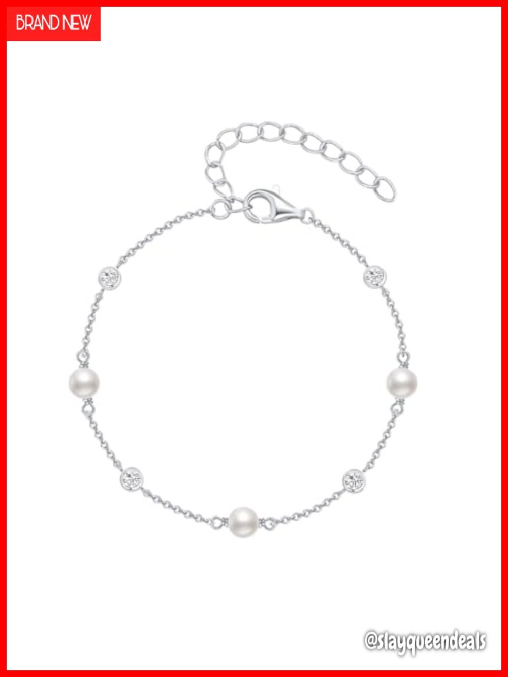 925 Sterling Silver Pearl Bracelet Dainty Bridal Jewelry